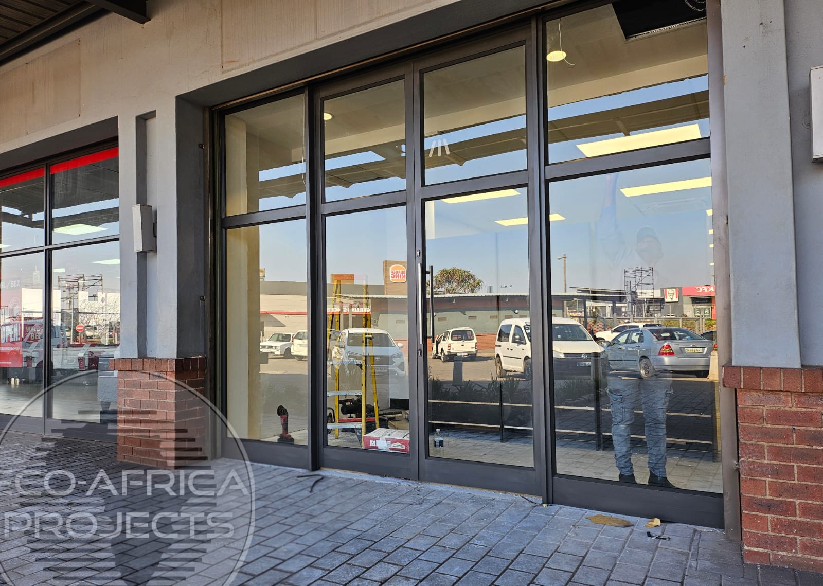 Custom aluminium shopfront and glazed entrance
