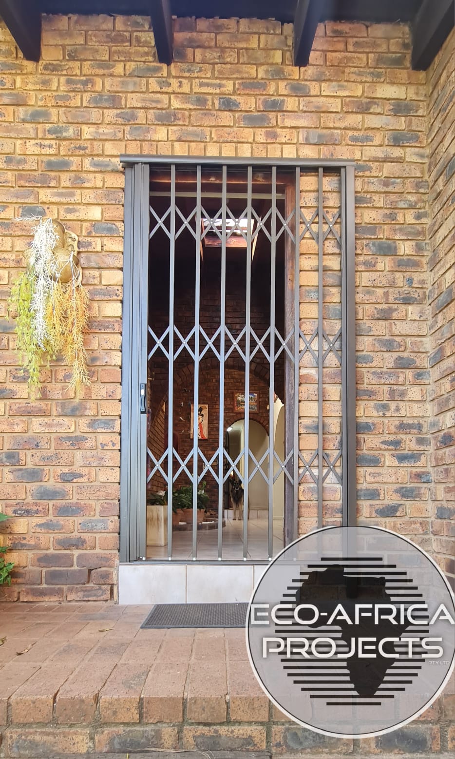 Powder-coated mild-steel Slamlock trellis security gate